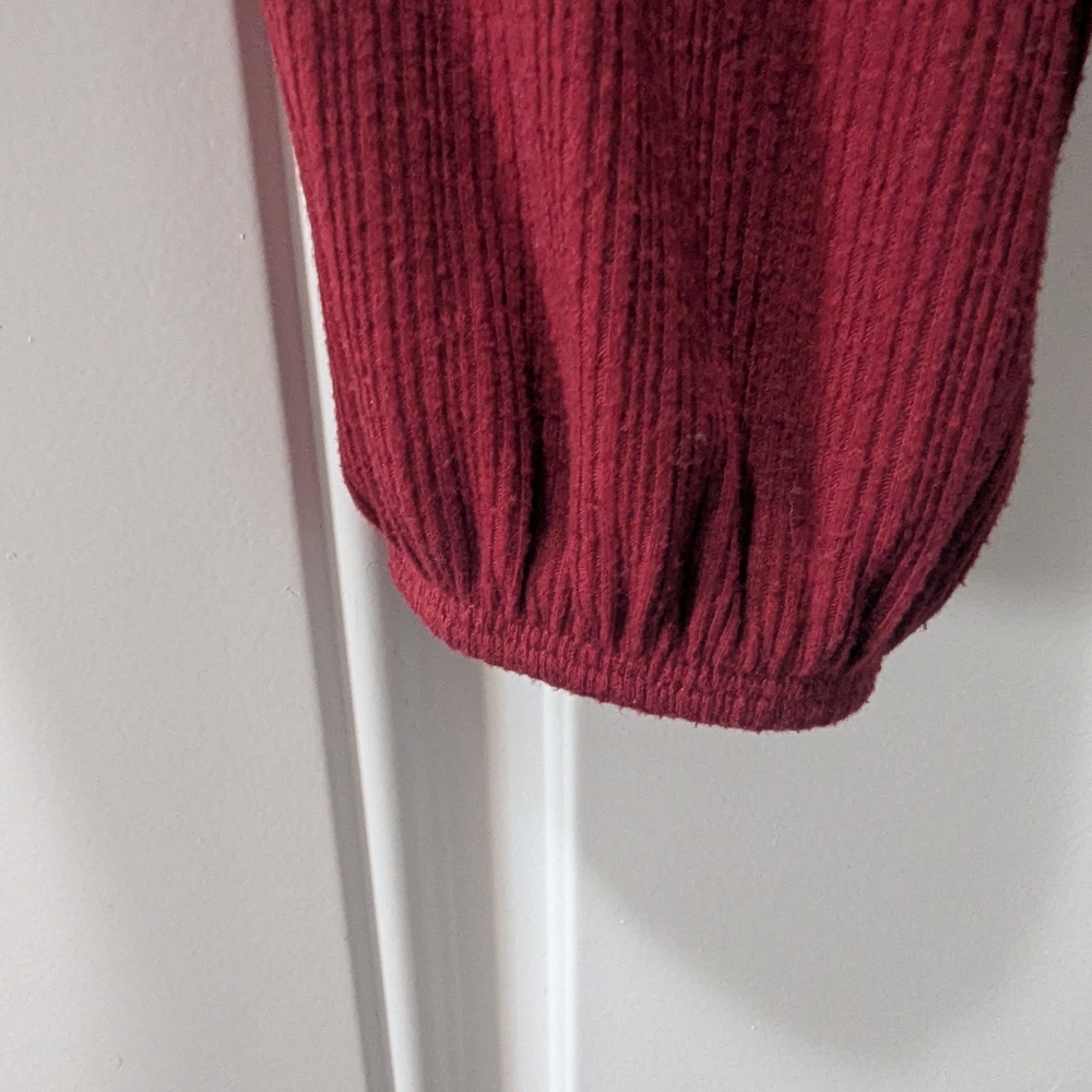 Torrid Women's Ribbed Burgundy Top - Picture 5 of 8